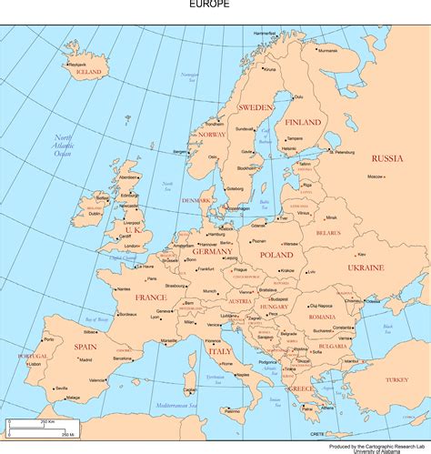 printable map of europe with cities|Europe Map .